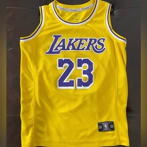 Fanatics Yellow and Purple Lakers Lebron James Jersey